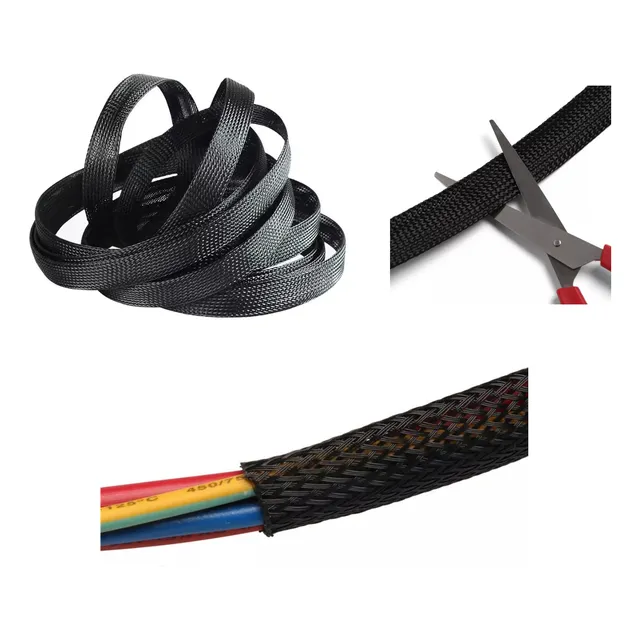 10 Metros Malla Funda Organizador Cubre Cable Flexible 12mm
