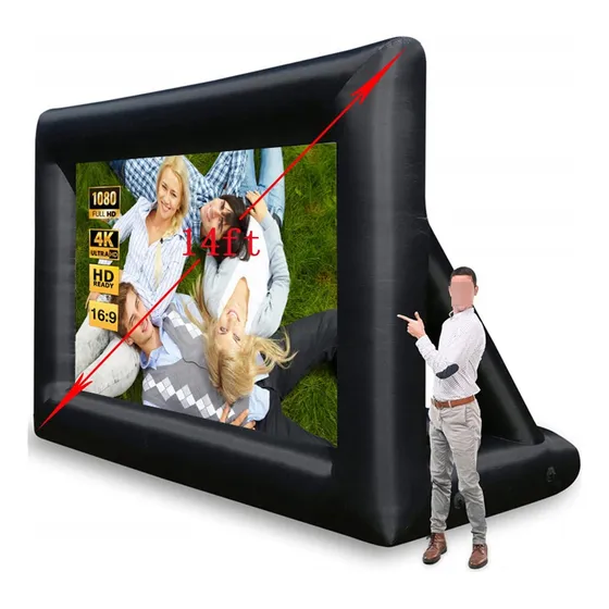 Pantalla Proyector Pie Inflable Para Pelicula Casa Programa