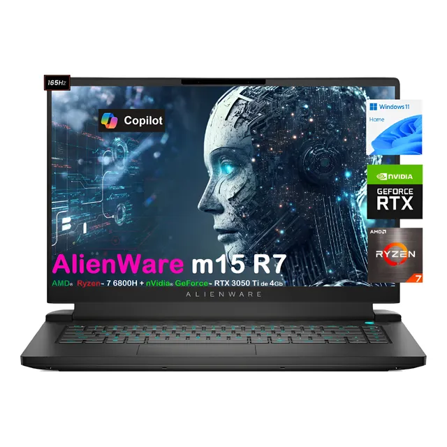 Alienware M15 R7 Ryzen-7 6800h 64gb 1tb 15.6 Rtx 3050 Ti 4gb Negro Iman (Reacondicionado)
