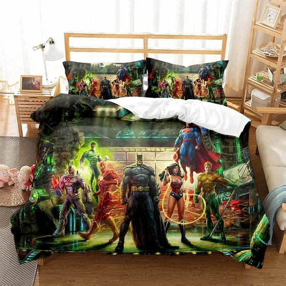 . Juego De Cama Individual, Batman Flash, Funda Nórdica