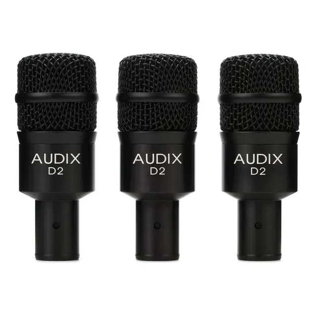 Micrófonos dinámicos Audix D2 Trio, paquete de 3 para Chu Drums