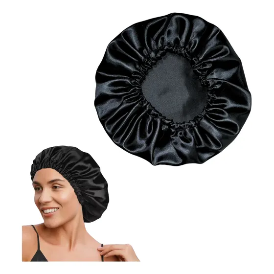 Gorro Satén Gofio Para Dormir Antifrizz Cabello Largo Sano