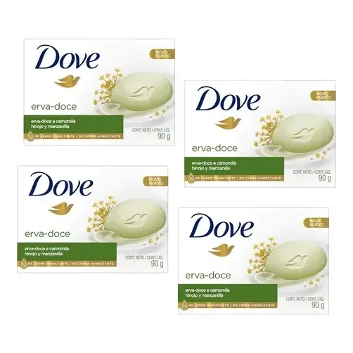 Pack Sabonete Em Barra Dove Erva Doce 4x90g