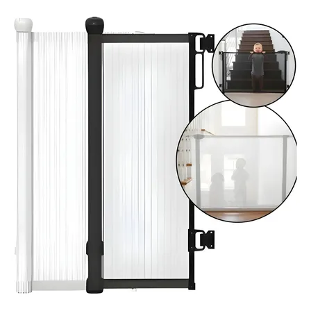 Portão Retrátil 1.80m Segurança Bebê Pet Cercadinho Escada Branco