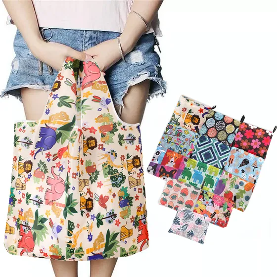 12 Pcs Bolsas Plegables Reutilizables, Bolsas De Comestibles, Bolsa De Compra Ecológico Alta Capacidad, Bolsas De Supermercado Nailon, Carga 50 Libras, Para Frutas Verduras Y Despensa Paquete Compra