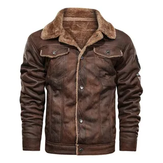 Jaqueta Masculina De Couro E LĂŁ Extra Pesada Jaqueta Masculina De Couro E LĂŁ Extra Pesada