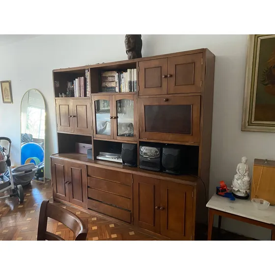 Mueble Biblioteca Aparador De Madera Marrón