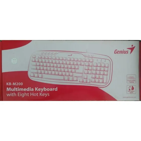 Teclado Usb Multimedia Genius.  Mod. Kb-m200.  11vds