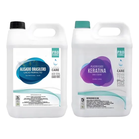 Alisado Brasilero X 5l + Shock De Keratina X 5l Belleza 