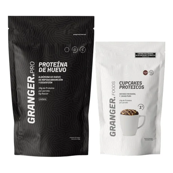 Granger Proteína De Huevo 750g+ Cupcakes Proteicos Chocolate