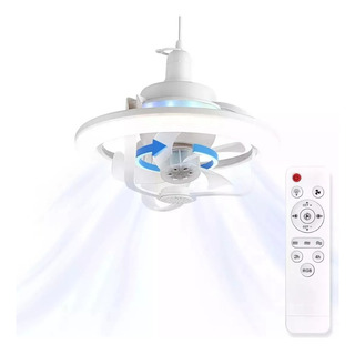 Foco Led Ventilador Lámpara Dimeable 3 Aspas Control Rgb Foco Led Ventilador Lámpara Dimeable 3 Aspas Control Rgb