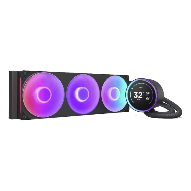 Enfriador de agua Nzxt Kraken Elite 360 2024 Pro Lcd LED RGB personalizado Argb