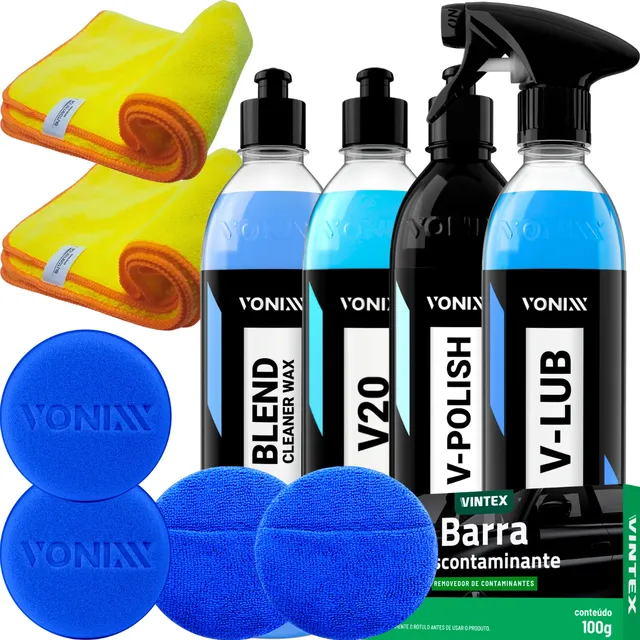 Kit Polimento Automotivo Iniciante V20 V-polish Blend Vonixx