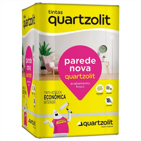 Tinta Acrílica Econômica Branco Paredes E Tetos Quartzolit