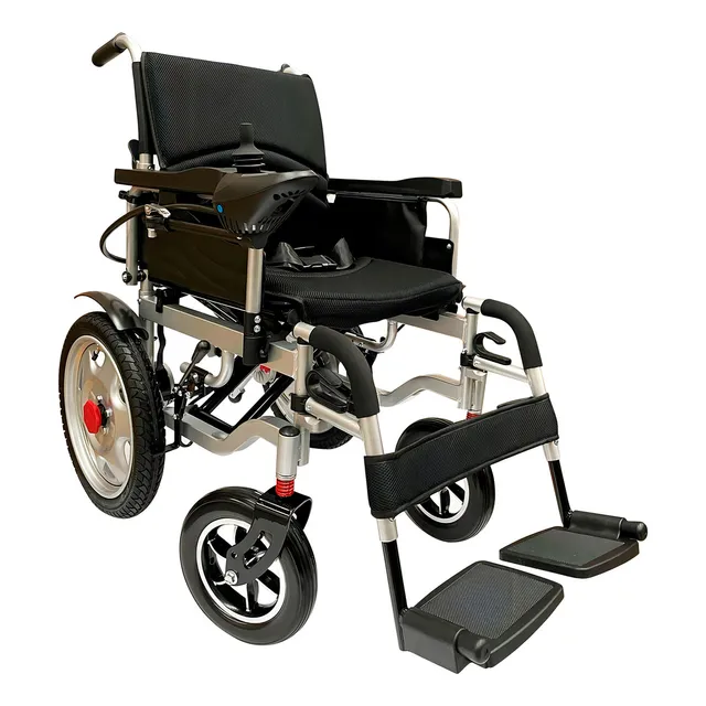 Silla De Ruedas Eléctrica Todo Terreno Neumática Infinity, Plegable, Color Negro, Ambidiestra