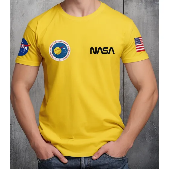 Camiseta Masculina Nasa Espace Geek Nerd Estilosa Colorida