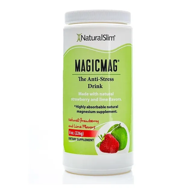 Suplemento en polvo Natural Slim Citrato de Magnesio sabor fresa/lima x 226g
