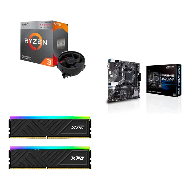 Kit Actualizacion Pc Gamer Ryzen 3 3200g + A520 + 16gb Ddr4