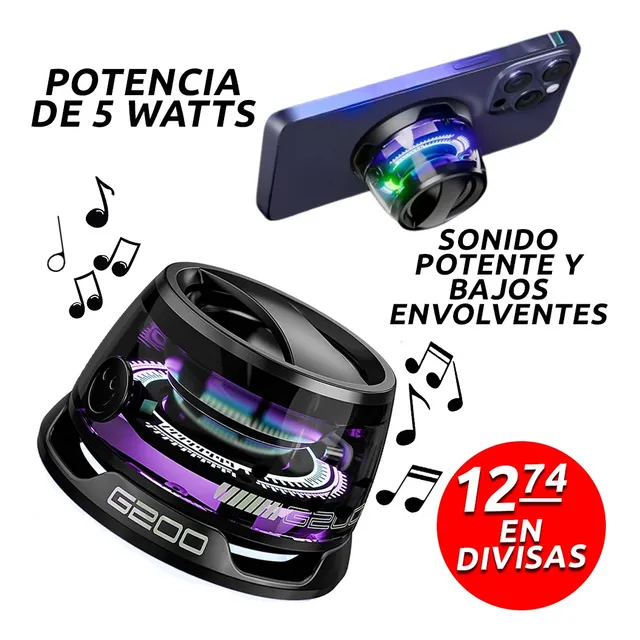 Corneta Portátil Inalambrica Altavoz Bluetooth Recargable G