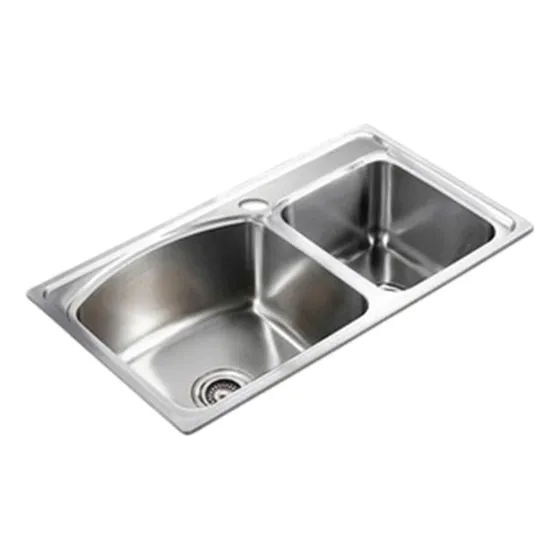 Fregadero Doble Tina 80x44x22cm Fermetal Acero Inoxidable 