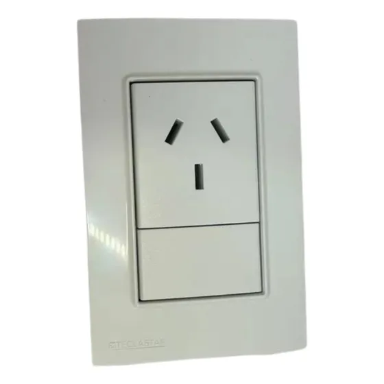 Juego Completo Un Toma Corriente 20amp Quadra Teclastar Color Blanco
