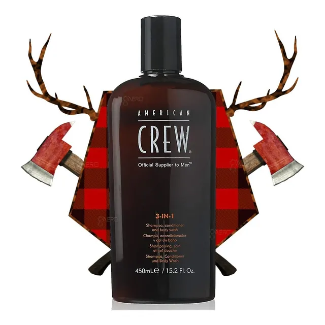 American Crew® Shampoo Acondicionador Y Gel 3 En 1 De 450ml