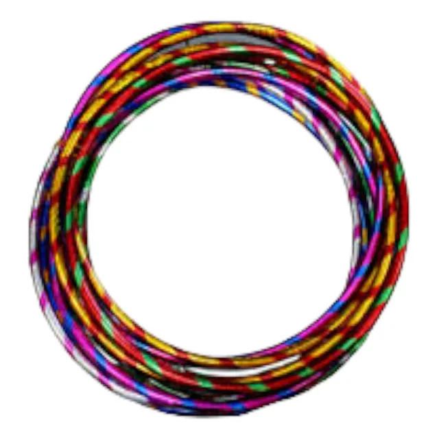 24 Ula Ula Grande Aros De Plástico Brillante Divertido