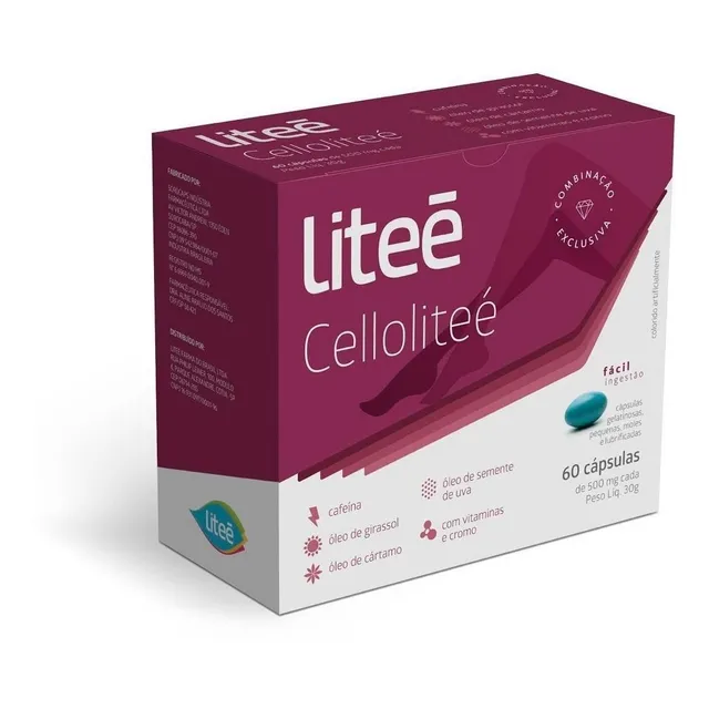 Litee Celloliteé 60 Caps - Termogênico Com Cafeína