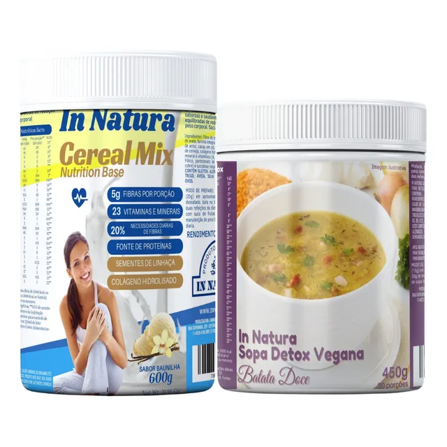 In Natura 01 Cereal Mix 600g + 01 Sopa Detox 450g 