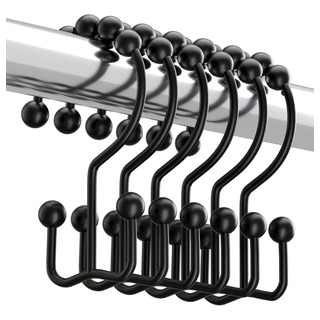 Ganchos Dobles De Metal Resistentes A La Corrosión Para Cort Ganchos Dobles De Metal Resistentes A La Corrosión Para Cort