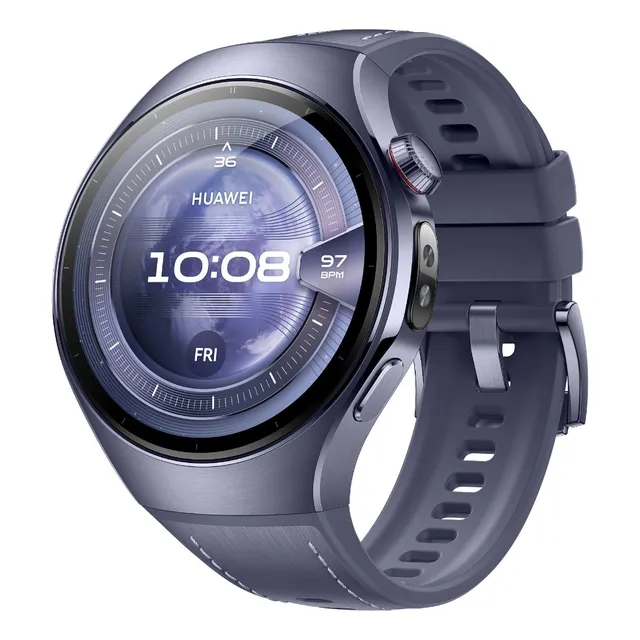 Huawei Watch 5 46mm Morado, Smartwatch Con Esim; Gps, Tecnología Multi-sensing X-tap, Medicion De Oxígeno En Sangre En La Yema Del Dedo, Panorama De Salud, 2 Modos De Batería, Gestos Inteligentes