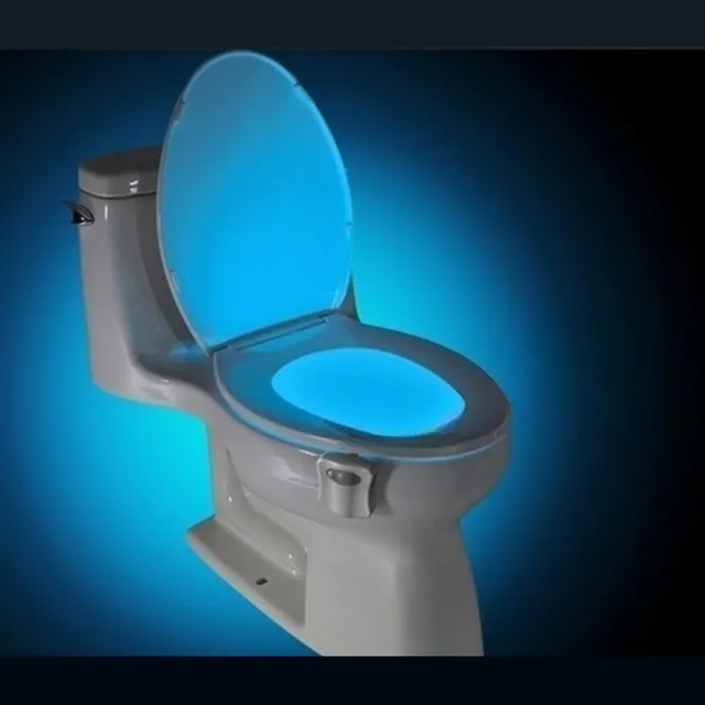 Inodoro de baño automático con luz nocturna LED multicolor