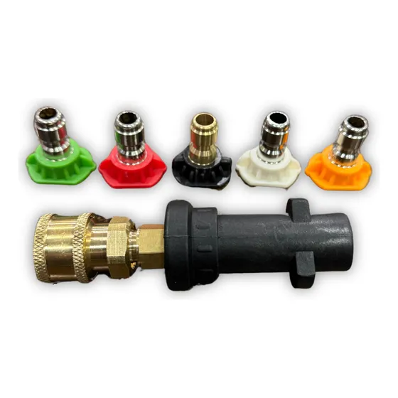 Kit Adaptador Acople Rapido Hidrolavadora Karcher + 5 Picos