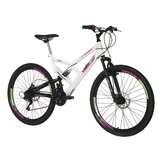 Bicicleta Aro 26 Vellares By Colli Doble Shock 21 Marchas Cor Branco Tamanho Do Quadro 19"