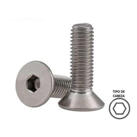 Tornillo Allen Plano Inoxidable 3/8'' X 2 1/2'' (50 Pzs)