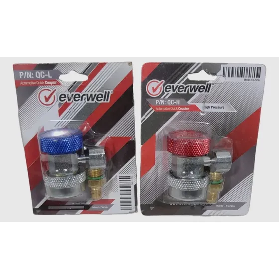 Kit De Acoples Automotriz Con Válvula 134a Modelos Qcl  Qch