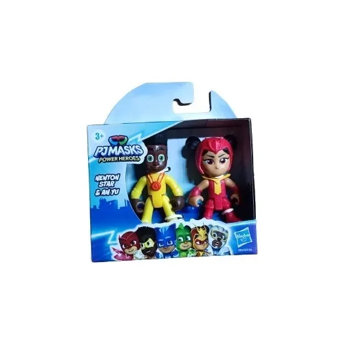 Figuras Newton Star & An Yu Pj Mask Power Heroes Hasbro