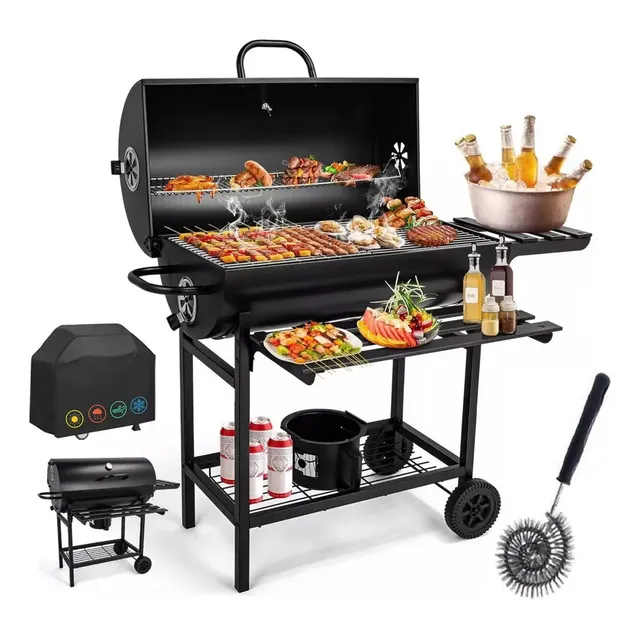 Asador De Carbón Para Jardín Parrillas Gran Área Para