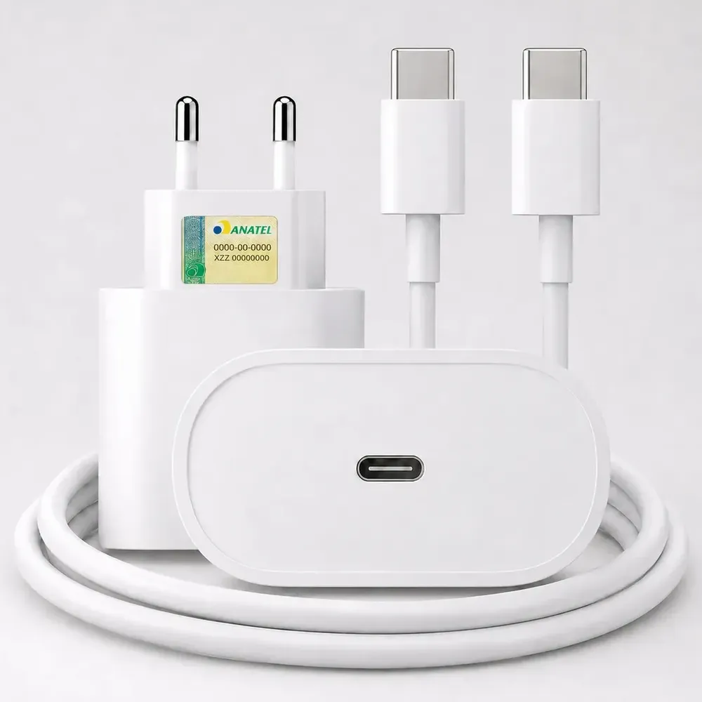 Carregador Turbo Fonte Tipo C 30w Para iPhone 15 16 17 Pro Max Samsung Motorola Xiaomi...