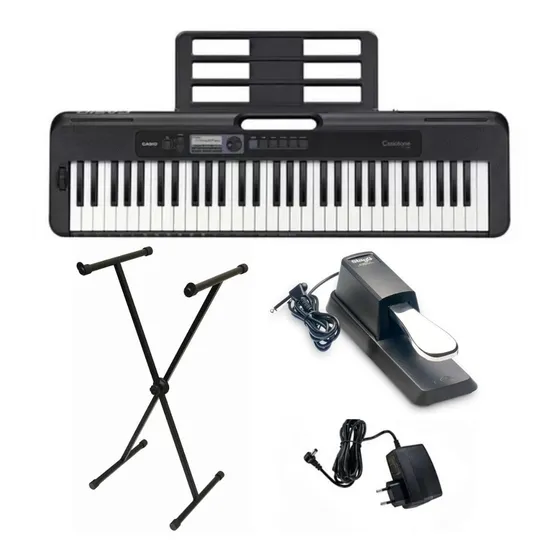 Teclado Musical Casio Ct-s300 + Pedal Sustain Suporte Fonte