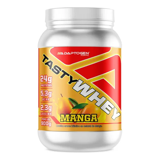 Suplemento Tasty Whey Adaptogen Science Whey Protein 3w Gourmet Pote 900g Sabor Manga