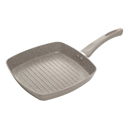 Bistequeira Indução Chef 24cm Taupe Alumínio Cerâmico Lyor Bege