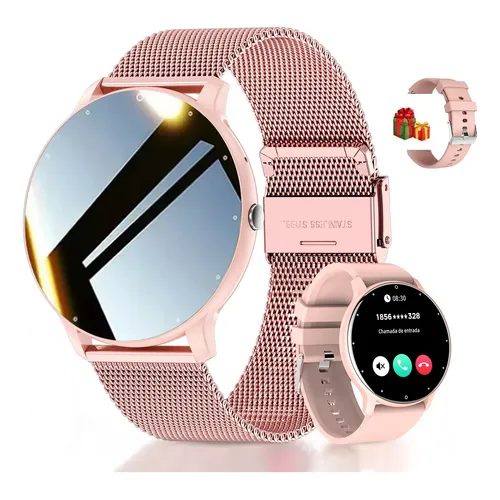 Relógio Garmin Vívomove Sport Smartwatch Cor Peach Gold Pulseira