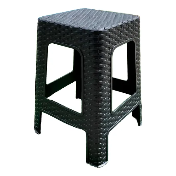 Banquito Plástico Banco Estilo Rattan Gama De Colores