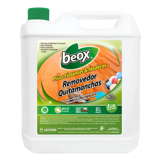 Removedor Manchas Ceras Piso Flotante Y Parquet Beox®5 Litro