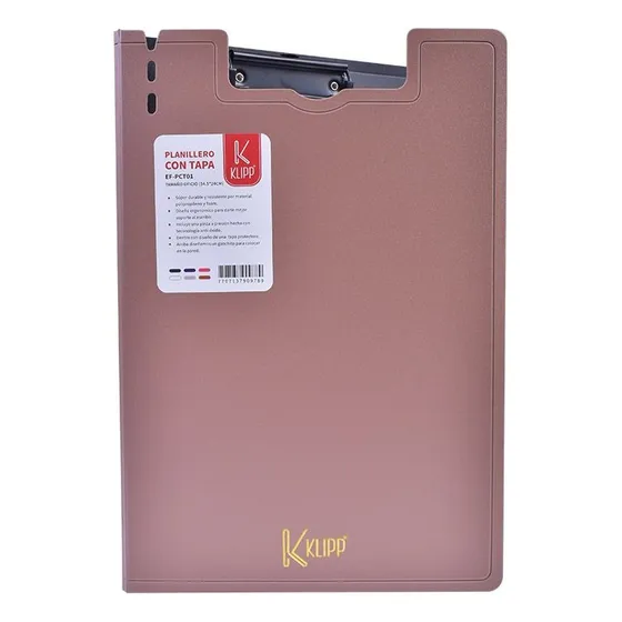 Tabla De Planillera Con Tapa Oficio Klipp X1 Unidad