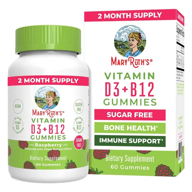 Vitamina D3 + B12 Mary Ruth's 60 Gomitas
