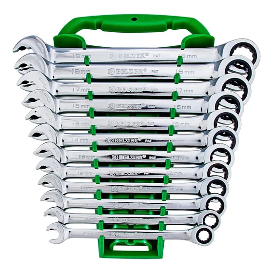 Jogo Chave Combinada C/ Catraca 8 A 19mm 12 Pçs Speed Belzer