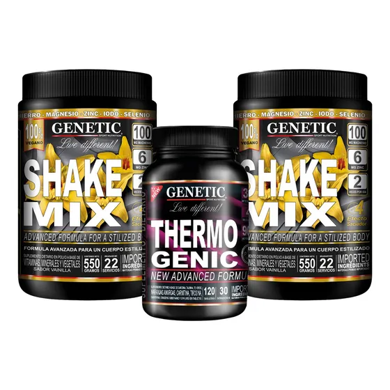 2 Reemplaza Comida Veg Shakemix Quemador Thermogenic Genetic