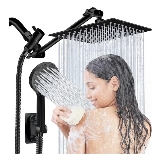 Regadera De Ducha Baño 8'' Cuadrada De Mano Acero Inoxidable